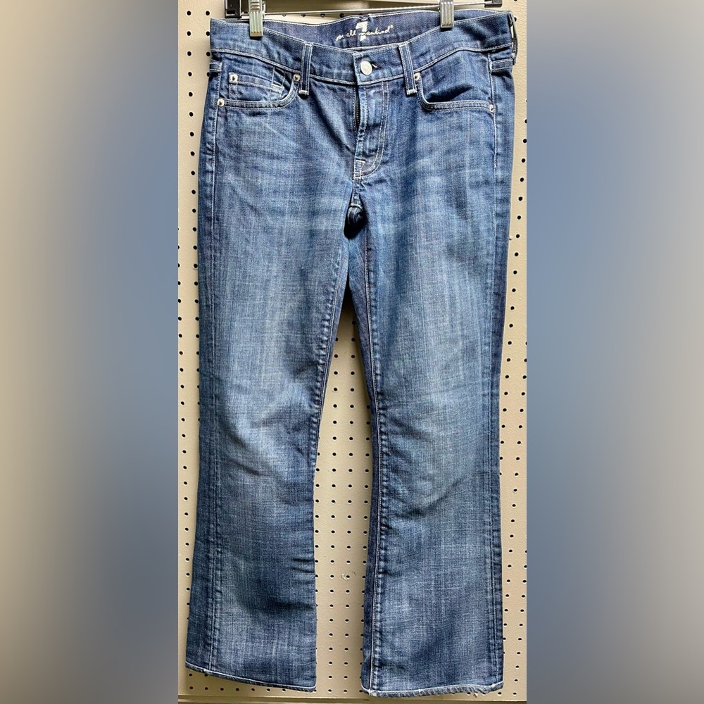 7 For All Mankind Women's Blue Boot Cut Jeans